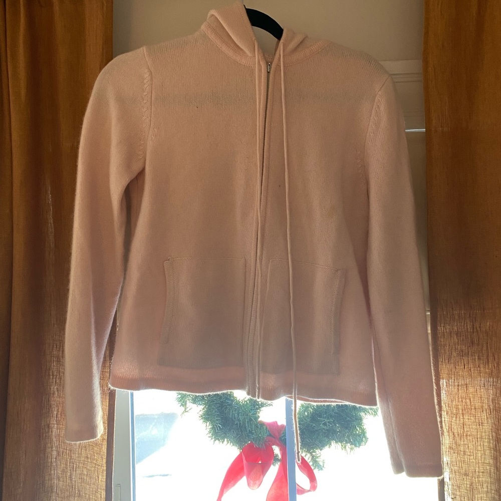 Cashmere zip up hoodie